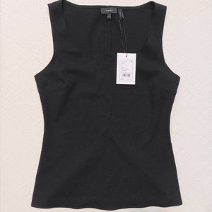 NWT Theory SL Scoop Shell Cotton Sleeveless Top Black M